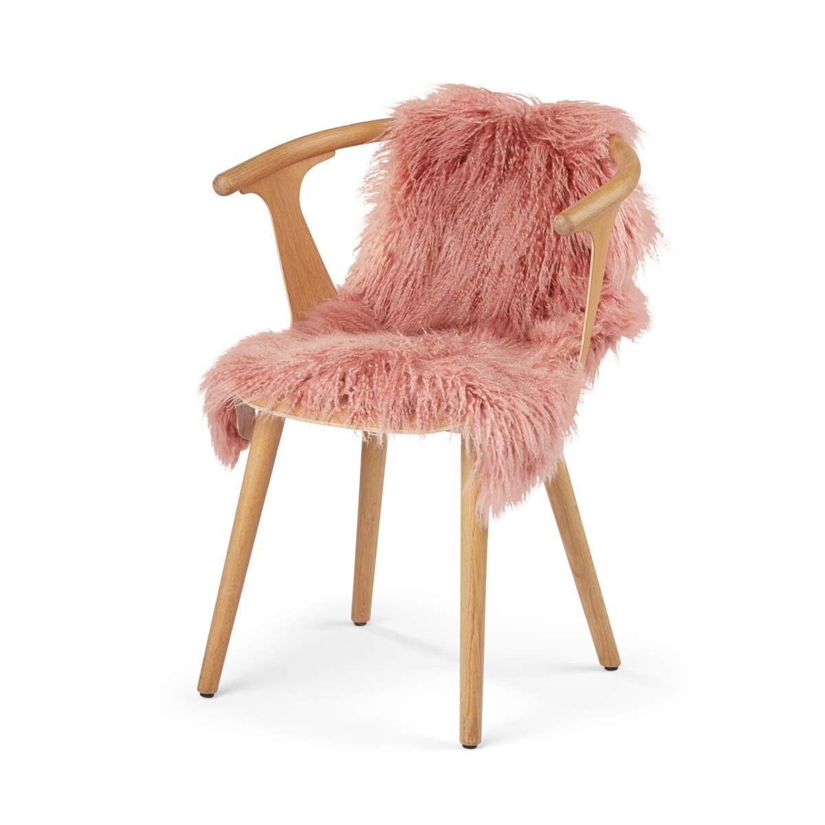 Mongolian Sheepskin | Curly | 85x50 cm Old Rose