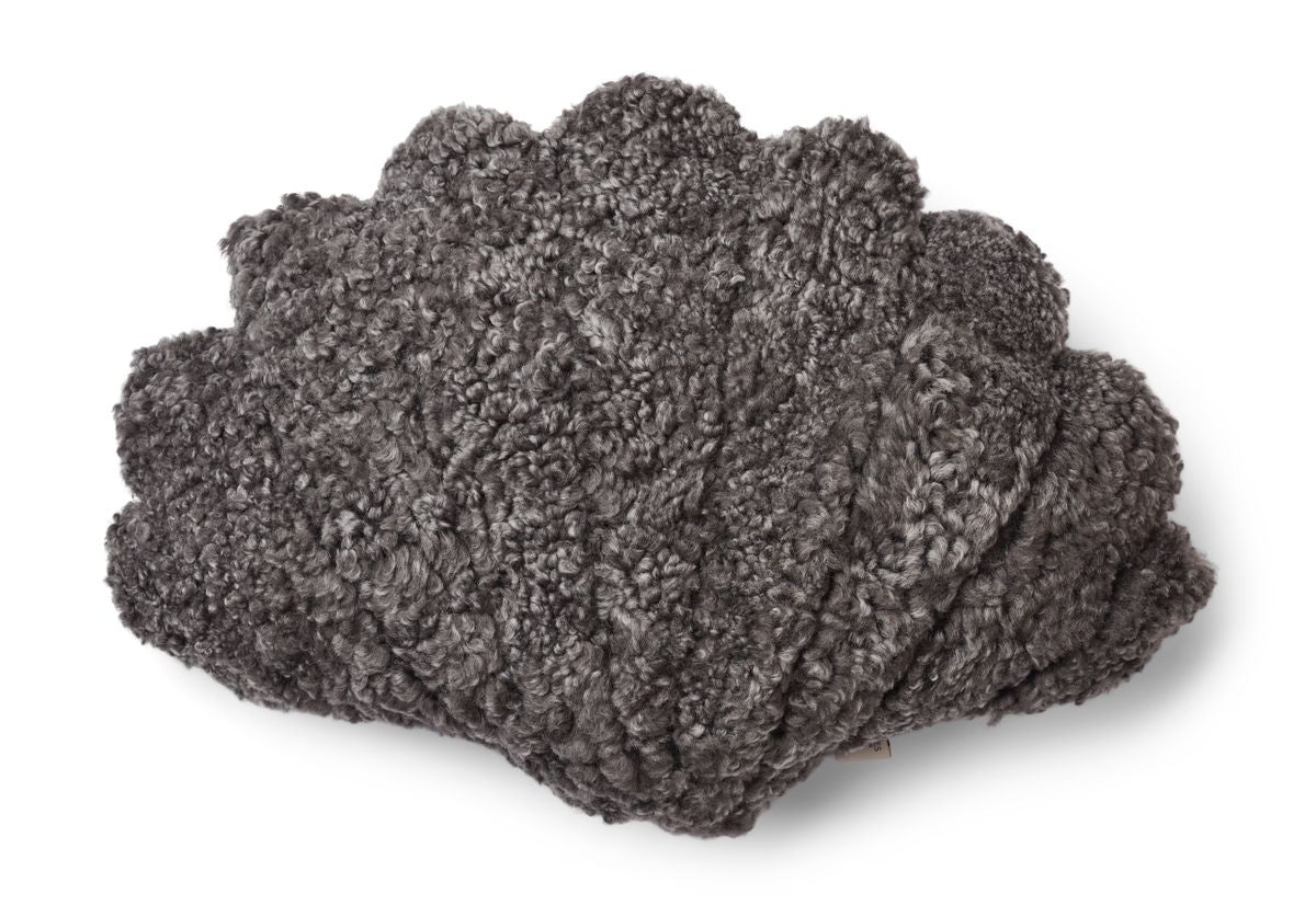 Short Wool Shell Cushion | Small | Medium | Large Graphite