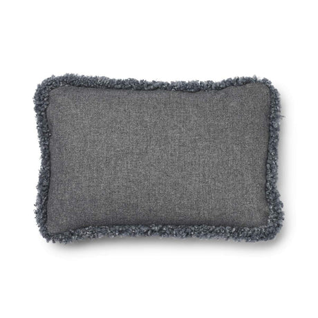 Short-Wool Sheepskin Cushion | SW trim | 52x52 cm | 34x52 cm Stone/Light Grey