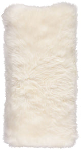 Long Wool Sheepskin Cushion | 28x56 cm Ivory