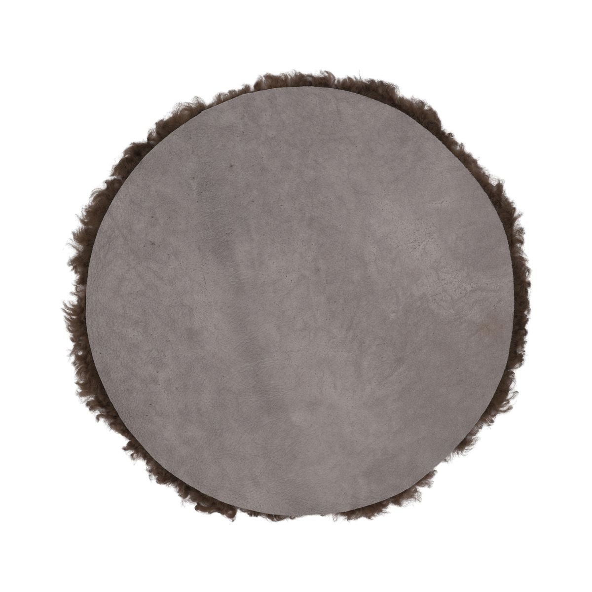 Short Wool Seat Cover | New Zealand | Ø34 cm Mushroom