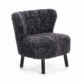 Emil Lounge Chair | Short Wool Anthracite