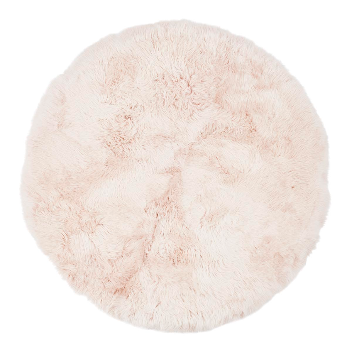 Long Wool Sheepskin Design Rug | Ø140 cm Candy