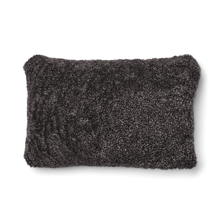 Short Wool Sheepskin Cushion | Two-sided |52x52 cm  | 34x52 cm  Brown/Cappuccino