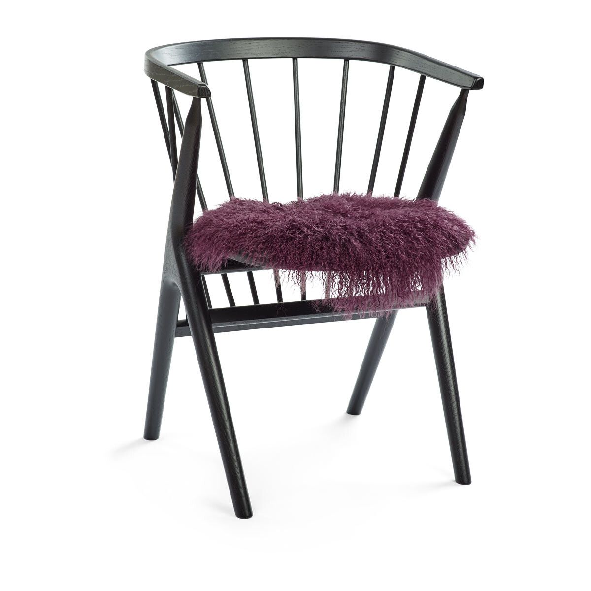 Tibetan Sheepskin Seat Cover | 38cm Aubergine