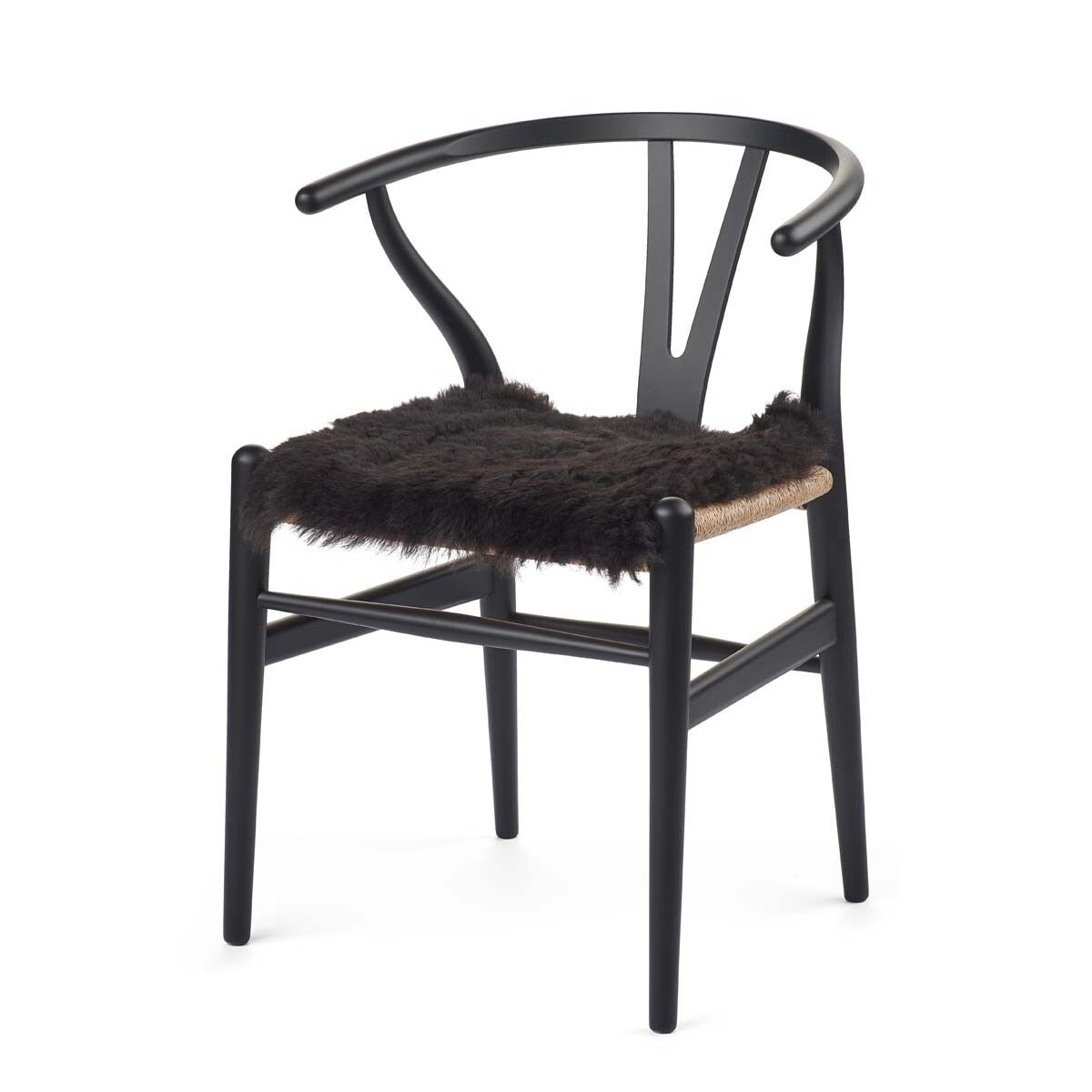 Short Wool Sheepskin Seat Cover 40x40 cm