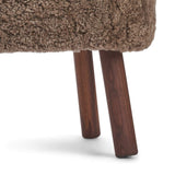 Emil Foot Rest | Short Wool Taupe