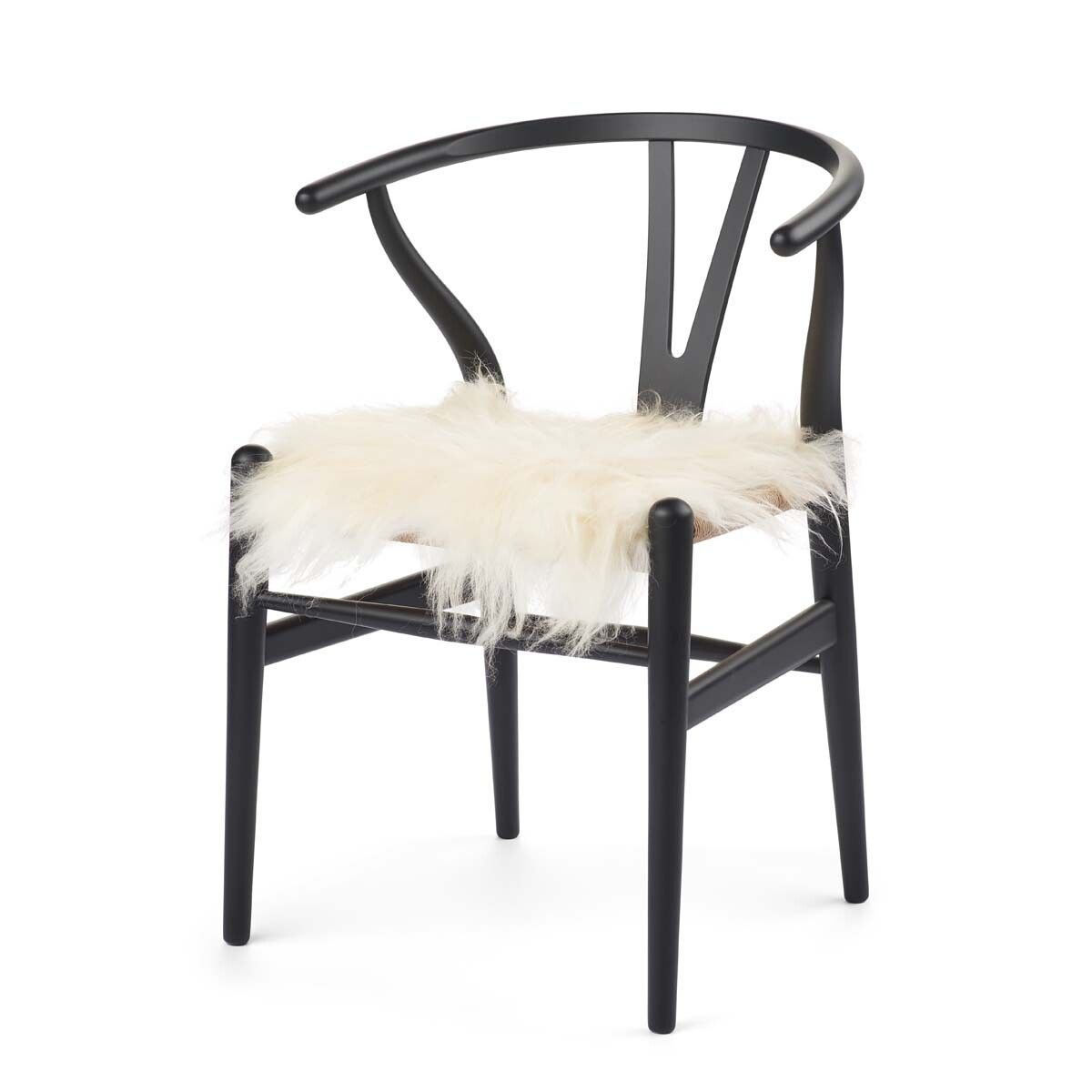 Long Wool Sheepskin Seat Cover 40x40 cm