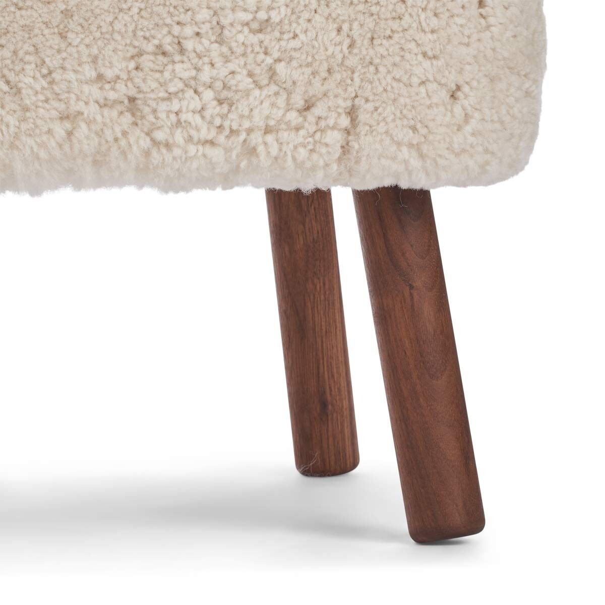 Emil Foot Rest | Short Wool Pearl