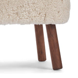 Emil Foot Rest | Short Wool Pearl