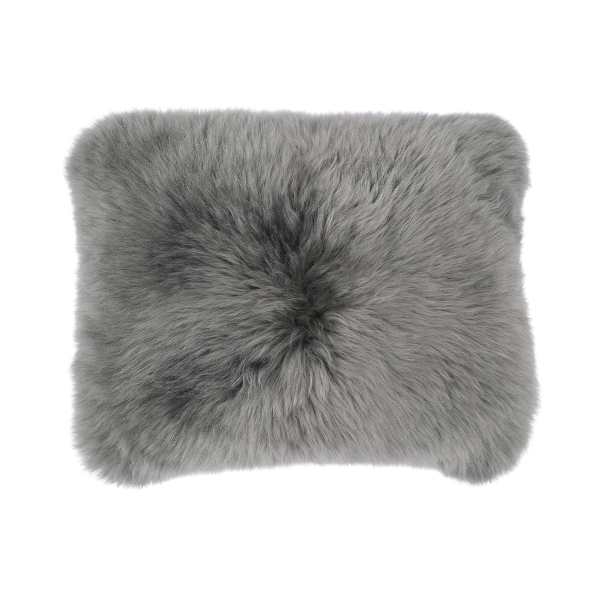 Sheepskin Cushion | Long Wool | New Zealand | 35x45 cm Steel