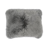 Sheepskin Cushion | Long Wool | New Zealand | 35x45 cm Steel