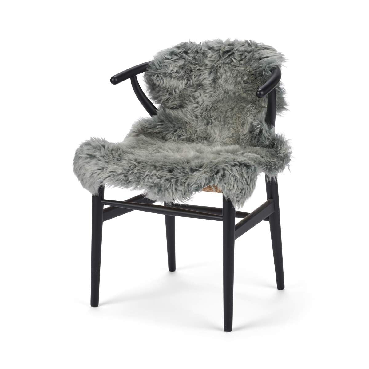 Merino Sheepskin Dyed | New Zealand | Long Wool | approx. 90x60 cm Light Grey