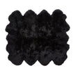 Premium | New Zealand Sheepskin | Long Wool | Rug 180x214 cm Black