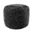 Short Wool Curly Sheepskin Pouf Anthracite