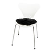Long Wool Sheepskin Seat Cover 2 Pack | Ø35 cm Black
