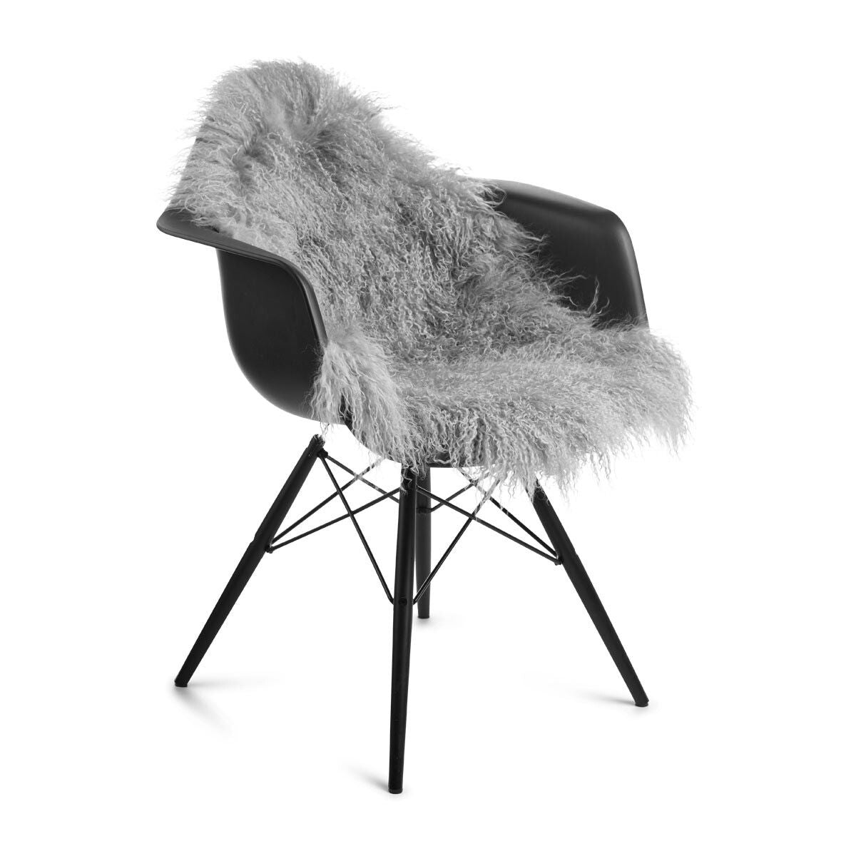 Curly Sheepskin | Mongolian | 135x50 cm Light Grey