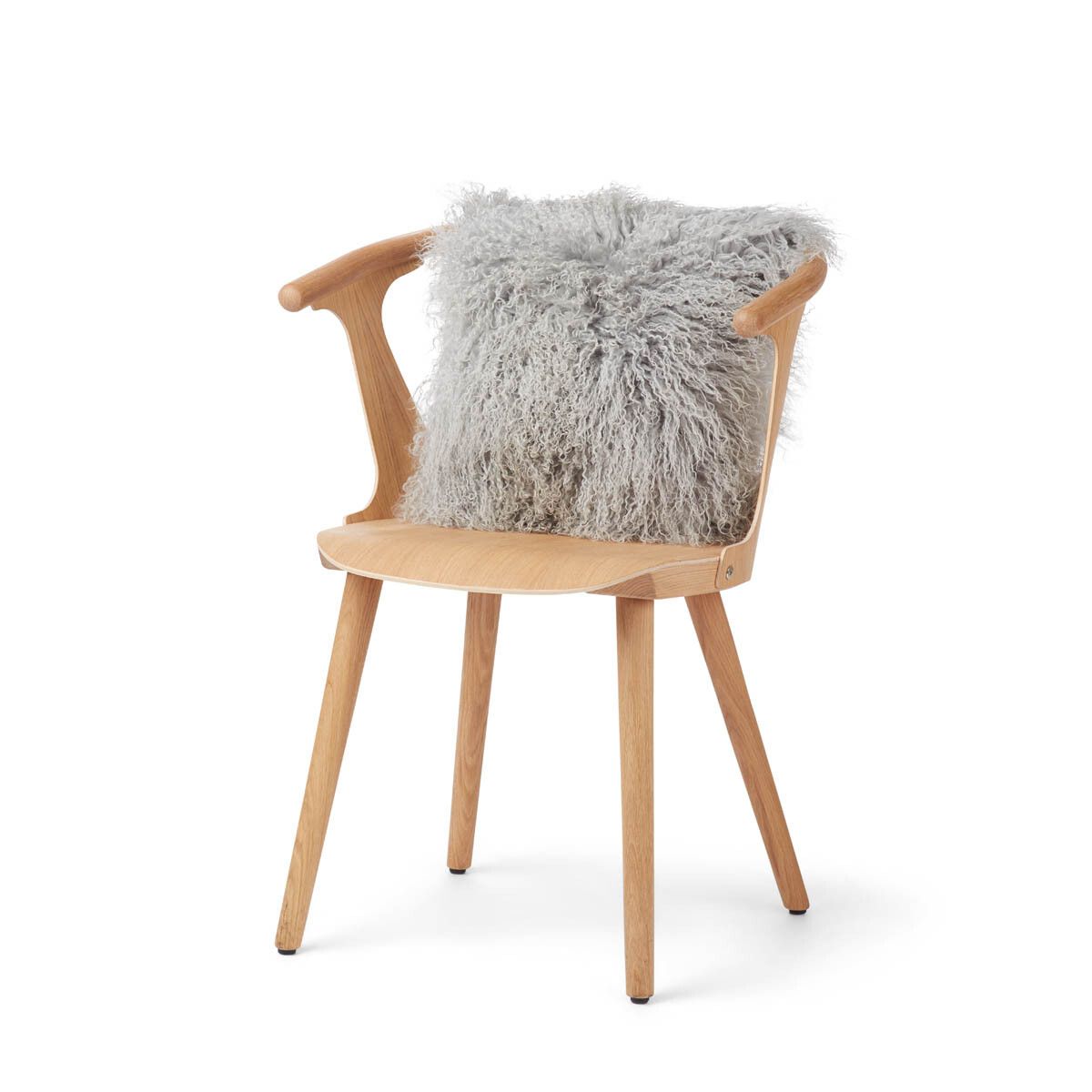 Sheepskin Cushion | Tibet | 40x40 cm Light Grey