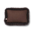 Long Wool Sheepskin Cushion | 52x52 cm | 34x52 cm Brown/Chocolate
