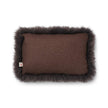 Long Wool Sheepskin Cushion | 52x52 cm | 34x52 cm Brown/Walnut