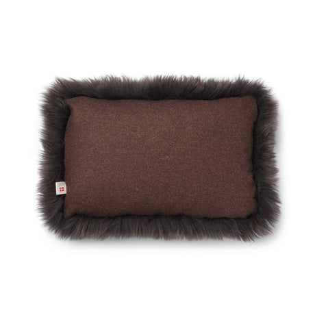 Long Wool Sheepskin Cushion | 52x52 cm | 34x52 cm Brown/Walnut