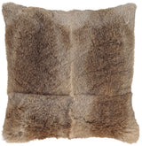 Rabbit/Wool Cushion | 40x40 cm Natural Brown