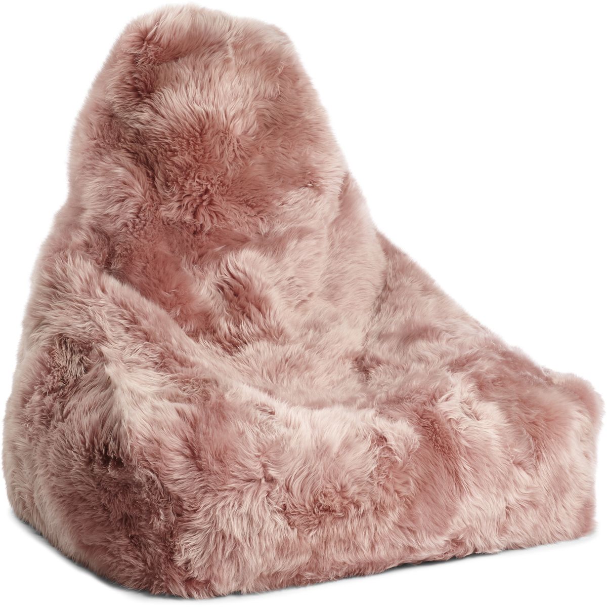 Sheepskin Bean Bag Chair | Long Wool | 100x100x80 cm Rosa