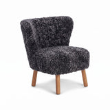 Emily Lounge Chair | Short Wool Anthracite