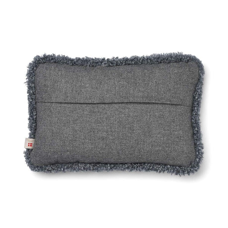 Short-Wool Sheepskin Cushion | SW trim | 52x52 cm | 34x52 cm Stone/Light Grey