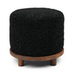 Simon Stool | Short Wool | D46xH42 cm Black