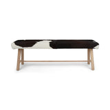 Cowhide Bench | 140x35x45 cm Black/White
