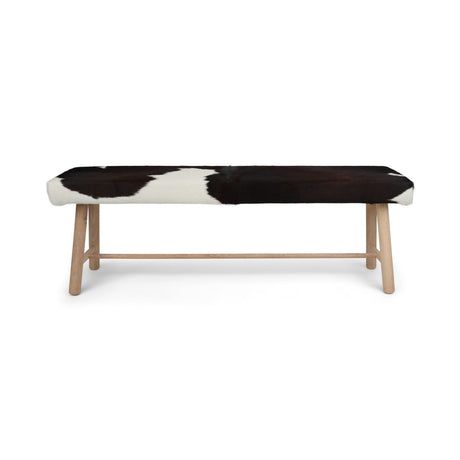 Cowhide Bench | 140x35x45 cm Black/White