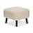 Emily Foot Rest | Short Wool Pearl