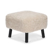 Emily Foot Rest | Short Wool Pearl