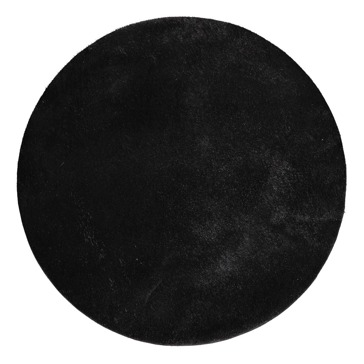 Cow Hide Seat Cover | Ø37 cm Black