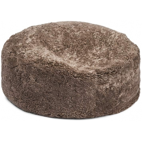 Round Sheepskin Bean Bag | Short Wool | Ø75 cm Taupe