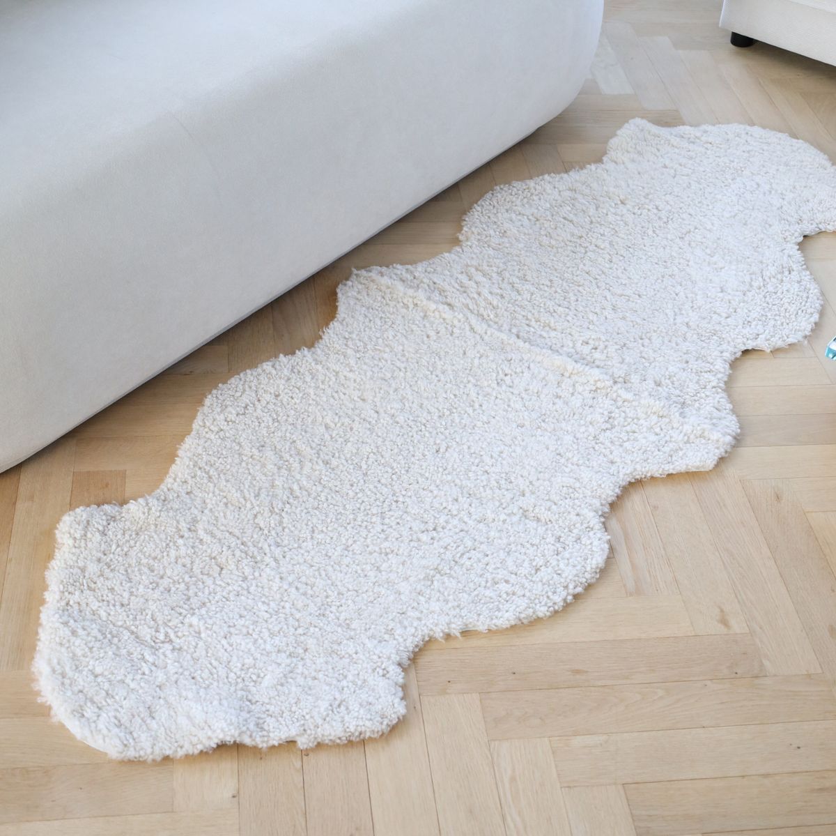 Premium | Double New Zealand Sheepskin | Short Curly Wool | 180 cm Anthracite