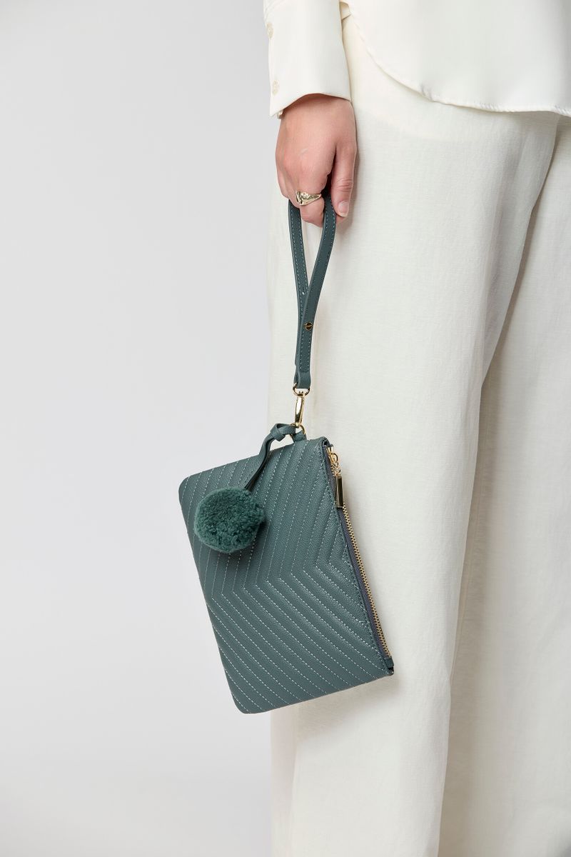 Helene Clutch Blue Grey