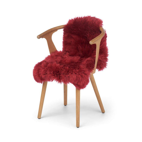Merino Sheepskin Dyed | New Zealand | Long Wool | approx. 90x60 cm Red Apple