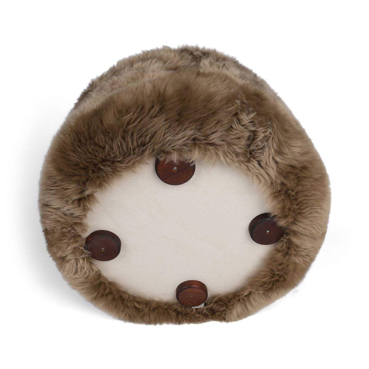 Skandi Footrest | Long Wool Sheepskin | New Zealand  Taupe
