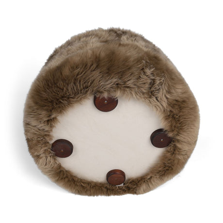 Skandi Footrest | Long Wool Sheepskin | New Zealand  Taupe