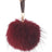 Pom Pom Keyring  Burgundy