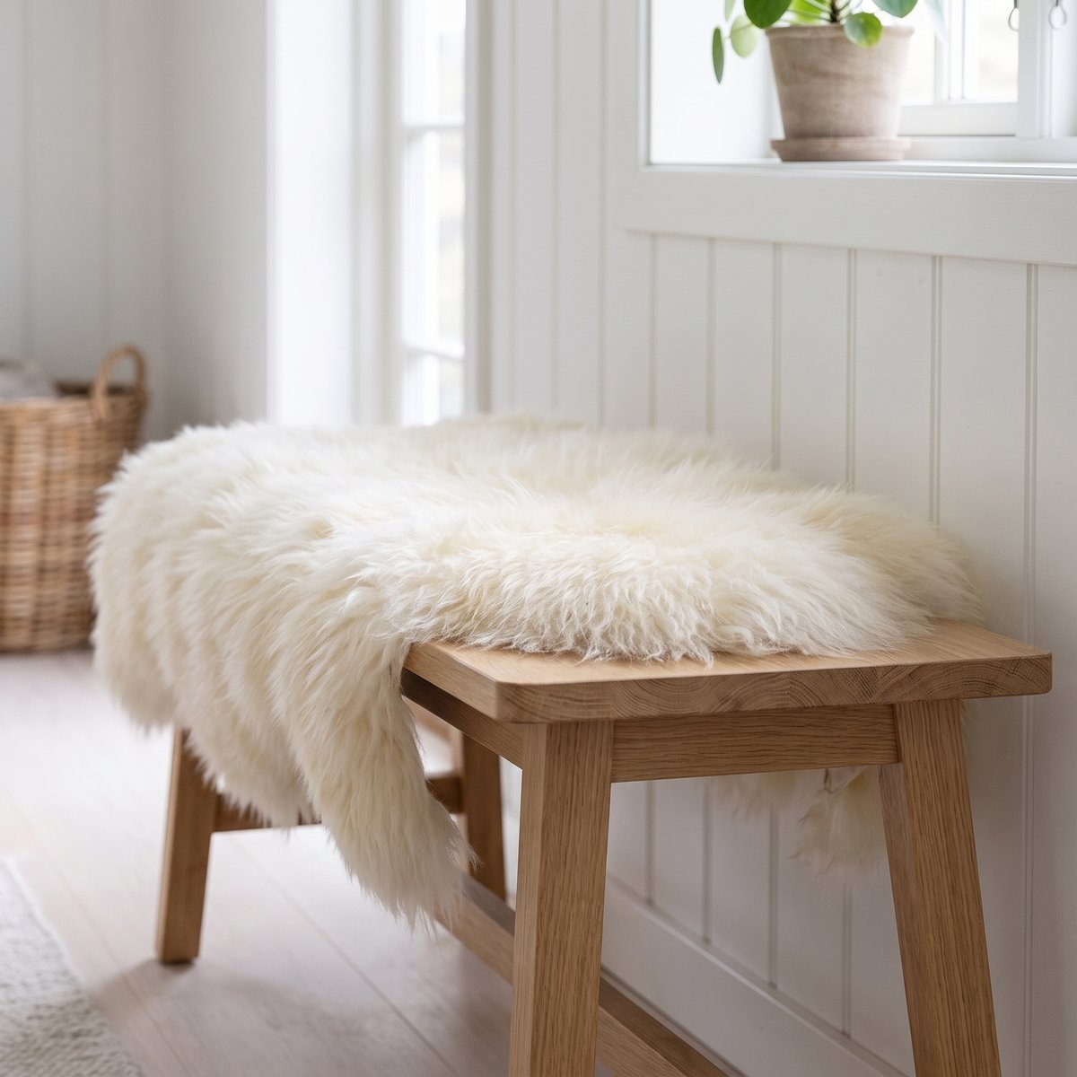Icelandic Sheepskin | Natural Colors | Long Wool | 90 cm