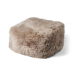 Long Wool Sheepskin Pouf