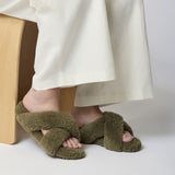 Curly Cross Slipper Honey