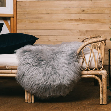 New Zealand Sheepskin | Long Wool | 100 cm Light Grey