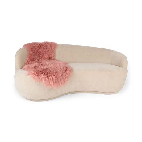 Double Mongolian Sheepskin | 150 x 55 cm Rosa