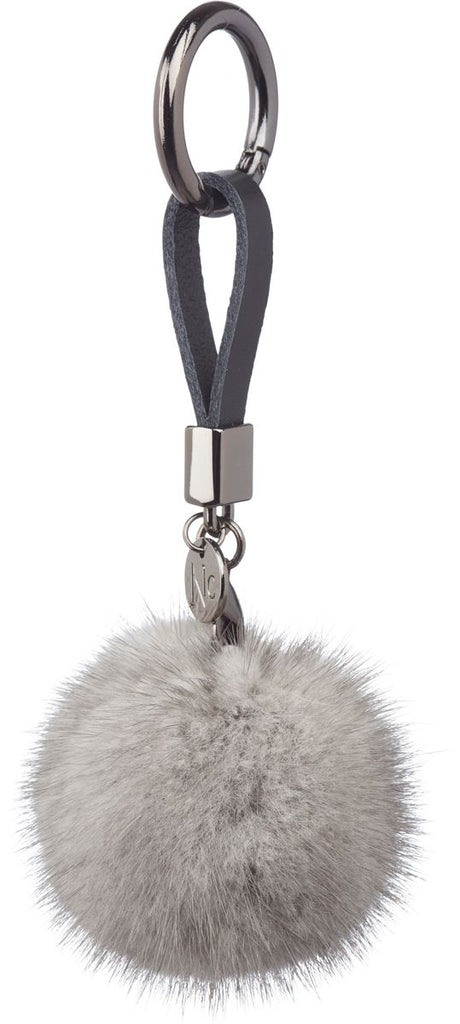 Pom Pom Keyring Light Sapphire