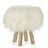 Theo Stool + Cover | Oak Legs | Icelandic Sheepskin Off White