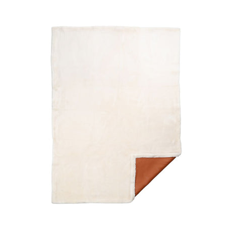 Angelina Throw | Doubleface Sheepskin | Short Wool Leather Brown/Ivory